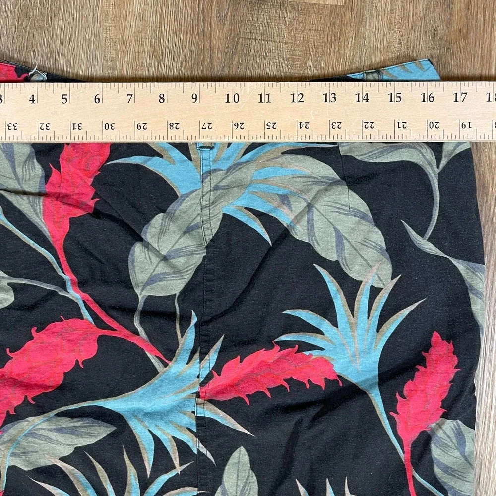 Kahala Skirt Womens‎ 8 Black Knee Length Straight Casual Hawaiian